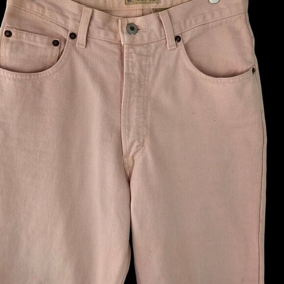 Chamonix Vintage Pink Denim Jeans Womens 8 High Rise 100% Cotton Straight Leg - Picture 7 of 9